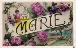 CPA Fantaisie Prenom Marie