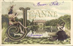 CPA Fantaisie Prenom Jeanne 