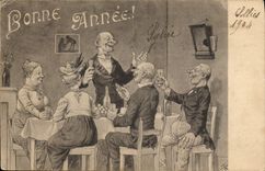 CPA Illustrateur Bonne annee