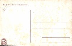 VINTAGE POSTCARD Illustrator Fr Reiss Wimter im Schwarzwald