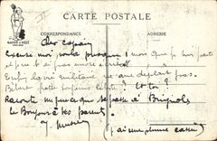 CPA Fantaisie Militaria Les 10 commandements du soldat Prison