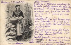 CPA Folklore Pyrenees Jeune femme 