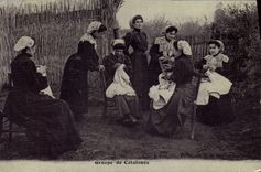 CPA Folklore Groupe de Catalanes 