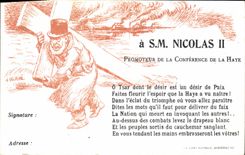 CPA SM Nicolas II Russie Russia Promoteur de la Conference de la Haye 