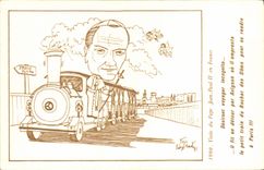 MODERN CARD Visit of the Pope Jean Paul II in France