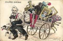 CPA Fallieres demenage Chien