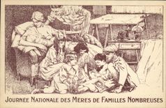 VINTAGE POSTCARD national Day of the many Mothers