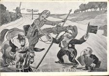CPA Don Quichotte a Paris Ane Mule Alphonse XIII