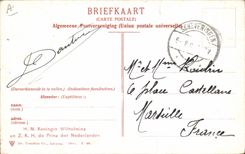 VINTAGE POSTCARD Wilhelmina ZKH of Prins de Nederlanden