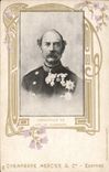 VINTAGE POSTCARD Christian IX King de Danemark Champagne Draper