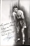 CPA Boxe Dedicacee Stand Claquesin Foire de Lyon 1938