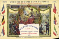 CPA Union des societes de Tir de France Les poilus au front Chasseurs Alpins