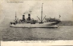 CPA Bateau Compagnie Cyprien Fabre Britannia 