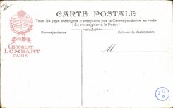 VINTAGE POSTCARD Boat Dieppe Departure of Brighton Lombart Chocolate