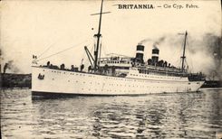 CPA Bateau Britannia Cie Cyp Fabre 