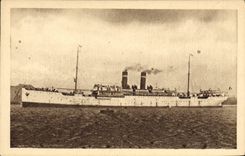 VINTAGE POSTCARD Boat Fabre Line SA Britannia