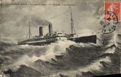CPA Bateau Charles Roux par mauvais temps Cie Generale Transatlantique 