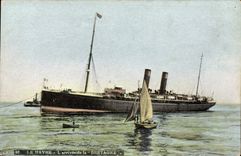 VINTAGE POSTCARD Boat Le Havre the arrival of Brittany