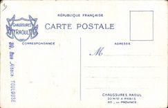 VINTAGE POSTCARD Fantasy Illustrator the useful one and the pleasant Child Shoes Raoul Street Alsace Toulouse