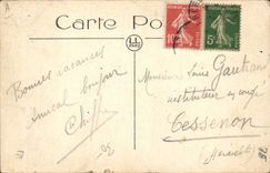 POSTAL de la VENDIMIA las mujeres del asno de Pyrenees del país activo en el folklore del mercado