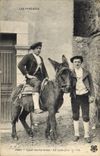 CPA Pyrenees Ane En route pour la ville Folklore