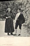 CPA Pyrenees Costumes Ossalois Folklore