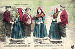 CPA Pyrenees Depart des Vendangeurs Folklore 