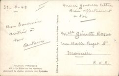 VINTAGE POSTCARD the Pyrenees a shepherd on the heights dominating the central chain of the Pyrenees Goat Goat