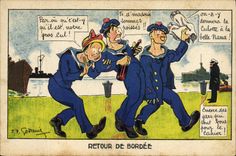 CPA Militaria Retour de bordee