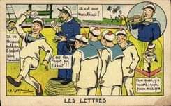 VINTAGE POSTCARD Militaria Sailors letters