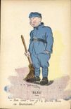CPA Militaria Bleu