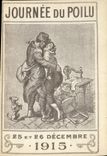 VINTAGE POSTCARD Militaria Day of Hairy the December 25th and 26th 1915 Dog
