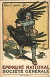 VINTAGE POSTCARD Militaria National loan General society Eagle TOP