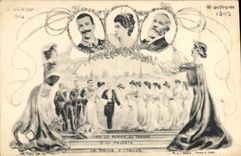 VINTAGE POSTCARD October 18th, 1903 Queen of Italy