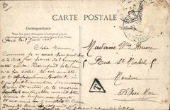 VINTAGE POSTCARD Visite of Mr. Alphonse XIII has Paris Aspect of the place of the Harmony