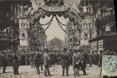 CPA Visite de M Alphonse XIII a Paris L'Arc de Triomphe des Halles 