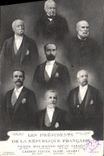 CPA Les presidents de la Republique Thiers Mac mahon Grevy Carnot Casimir Perier Faure Loubet