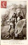 CPA Tir a l'arc Jeanne d'Arc est blessee Militaria 