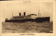 VINTAGE POSTCARD Boat Steamer Campana SGTM
