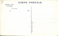 CPA Bateau Paquebot Fabre Line SS Braga 