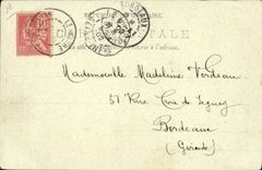 VINTAGE POSTCARD Boat Steamer Le Havre Left the deck chair Brittany