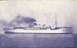 CPA Bateau Paquebot Fabre line SS Braga 