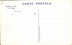 CPA Bateau Paquebot Fabre line SS Braga 