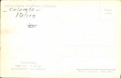 VINTAGE POSTCARD Boat Italian Colombo Steamer