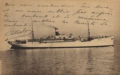 CPA Bateau Paquebot Fabre Line SS Braga 