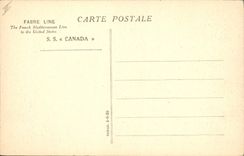 VINTAGE POSTCARD Boat Steamer Fabre Line S Canada