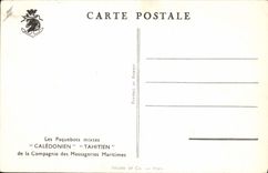 VINTAGE POSTCARD Boat Steamer Caledonien Tahitien of the Company of the Maritime Transport