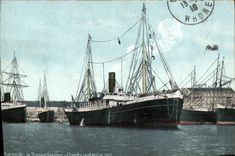 VINTAGE POSTCARD Marseilles the Crimea Deck chair returning to the port