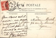 POSTAL Marsella de la VENDIMIA la silla de cubierta de Crimea que vuelve al puerto