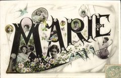 CPA Fantaisie Prenom Marie 